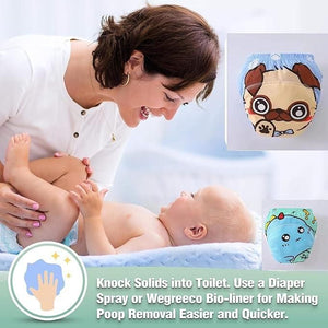 Leakage Proof Reusable Cloth Diaper for Baby (Pack of 2)